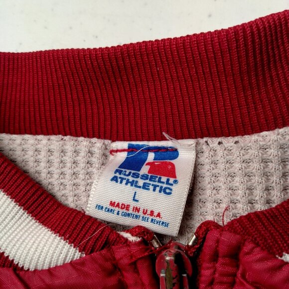 Vintage University Of Alabama Crimson Tide Jacket Men Large Red Thermal Rip Stop - Picture 5 of 16